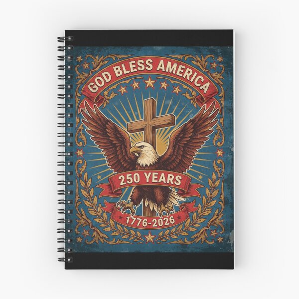 Item preview, God Bless America Eagle Cross 250 Years 1776-2026 Patriotic Semiquincentennial V2 designed and sold by DarylWelsh2024.