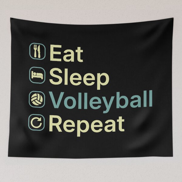 Item preview, Eat Sleep Volleyball Repeat Funny Volleyball Player Gift designed and sold by clickbongski.