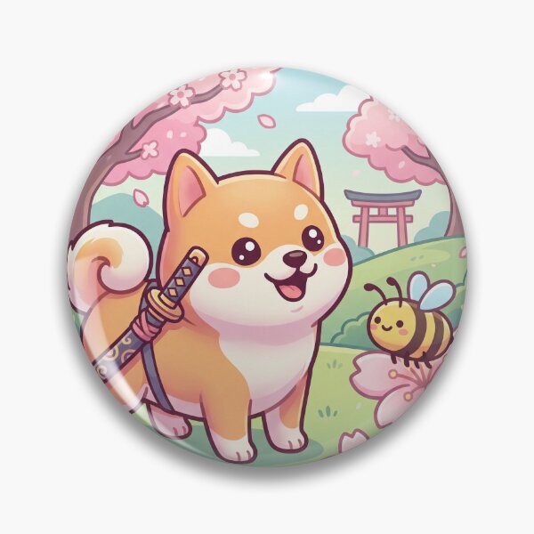 Item preview, Cute Shiba Inu Samurai designed and sold by SutekiArt.