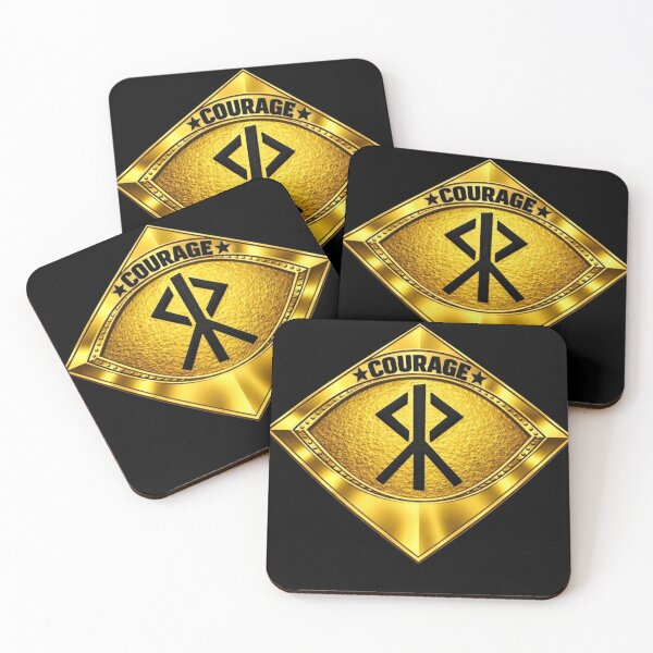 Item preview, Courage Rune Symbol – Viking Gold Emblem designed and sold by Warrior’s Path.