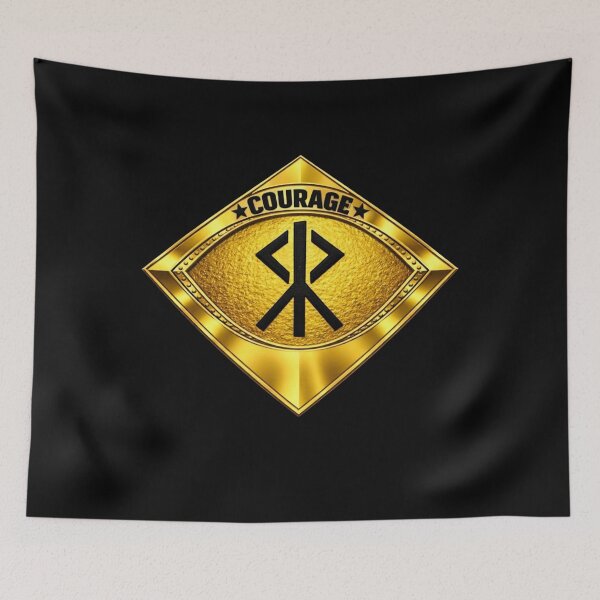 Item preview, Courage Rune Symbol – Viking Gold Emblem designed and sold by Warrior’s Path.