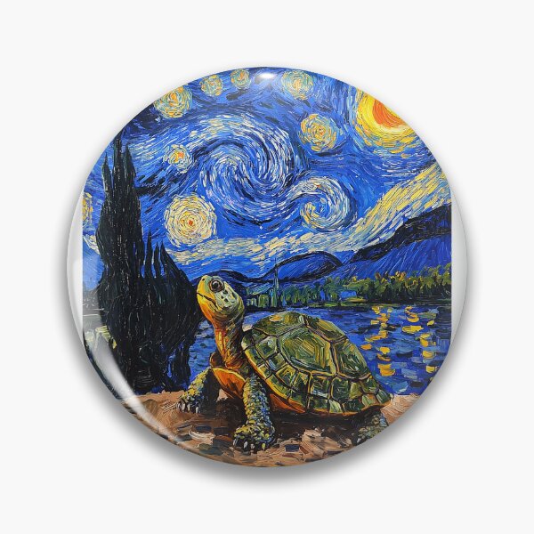 Item preview, Turtle Tortoise Van Gogh Style Starry Night Graphic T-Shirt designed and sold by KTY-NUSS.