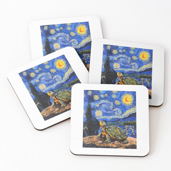 Item preview, Turtle Tortoise Van Gogh Style Starry Night Graphic T-Shirt designed and sold by KTY-NUSS.