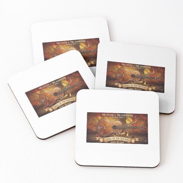 Item preview, Spain vs Belgium Guitar vs Saxophone Musical Soul Football Art designed and sold by VikrantCreative.
