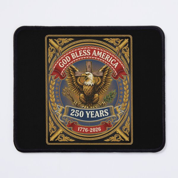 Item preview, God Bless America Eagle Cross 250 Years 1776-2026 Patriotic Semiquincentennial V3 designed and sold by DarylWelsh2024.