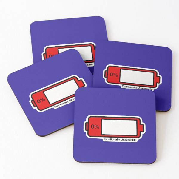Item preview, 0% Battery Emotionally Unavailable designed and sold by Cherie-verse.