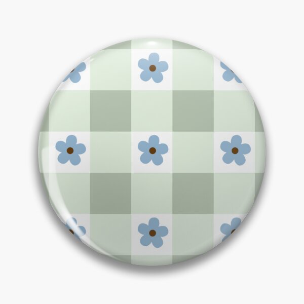 Item preview, Sage Green Gingham Flower Pattern designed and sold by Zaya_art.