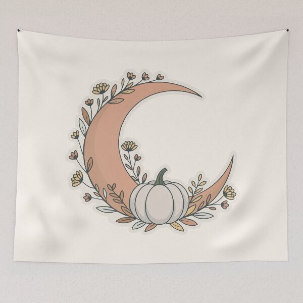 Item preview, Floral Crescent Moon Sticker designed and sold by TrendMorphic.