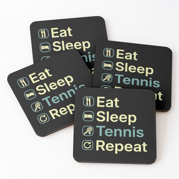 Item preview, Eat Sleep Tennis Repeat Funny Tennis Player Gift designed and sold by clickbongski.