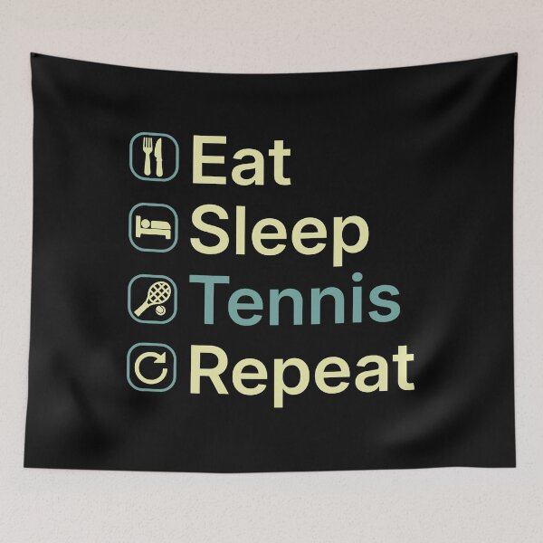 Item preview, Eat Sleep Tennis Repeat Funny Tennis Player Gift designed and sold by clickbongski.