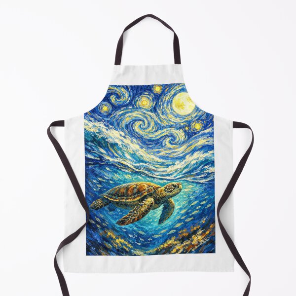 Item preview, Turtle Van Gogh Starry Night Inspired Nature Sea Lovers T-Shirt designed and sold by gidget-gadget.