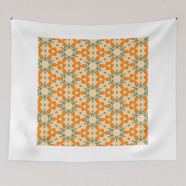 Item preview, Warm Citrus Blossom Geometric Pattern Design designed and sold by parkergold.