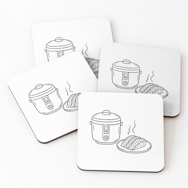 Item preview, Grilled unagi cooling beside an open rice cooker on the counter designed and sold by rasagamastore.