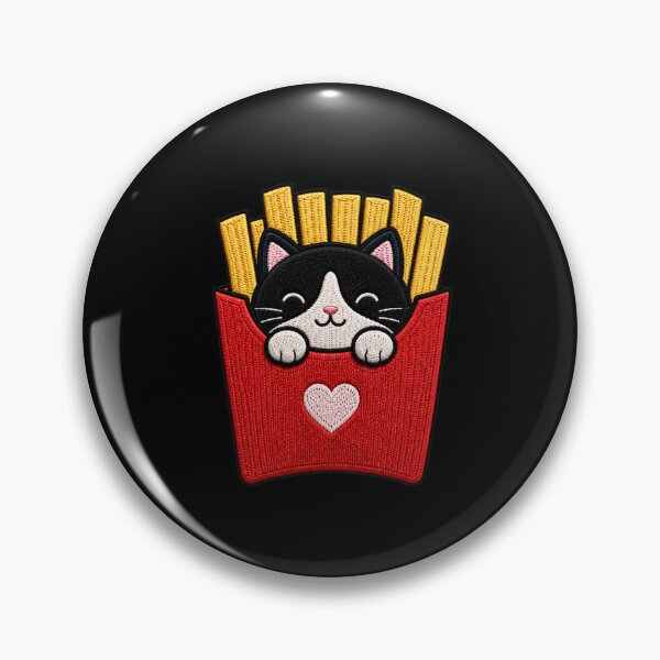 Item preview, Cat Inside French Fries Box designed and sold by ColorSplash123.