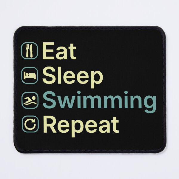 Item preview, Eat Sleep Swimming Repeat Funny Swimmer Gift designed and sold by clickbongski.
