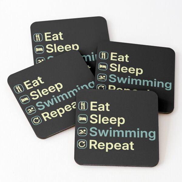Item preview, Eat Sleep Swimming Repeat Funny Swimmer Gift designed and sold by clickbongski.