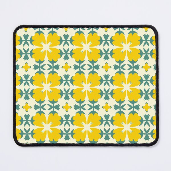 Item preview, Golden Petal Symmetry Botanical Tile Pattern designed and sold by parkergold.