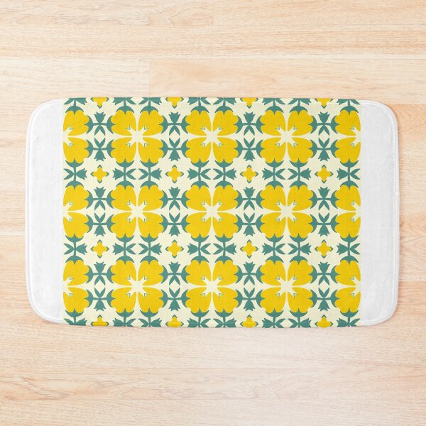 Item preview, Golden Petal Symmetry Botanical Tile Pattern designed and sold by parkergold.