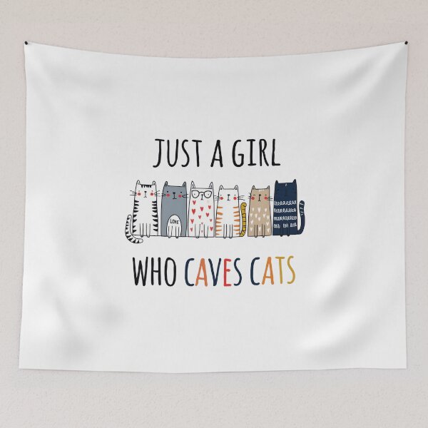 Item preview, Just a Girl Who Loves Cats Cute Cat Lover Typography designed and sold by Hoodybaba.