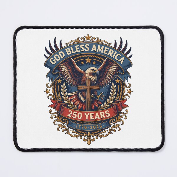 Item preview, God Bless America Eagle Cross 250 Years 1776-2026 Patriotic Semiquincentennial V4 designed and sold by DarylWelsh2024.