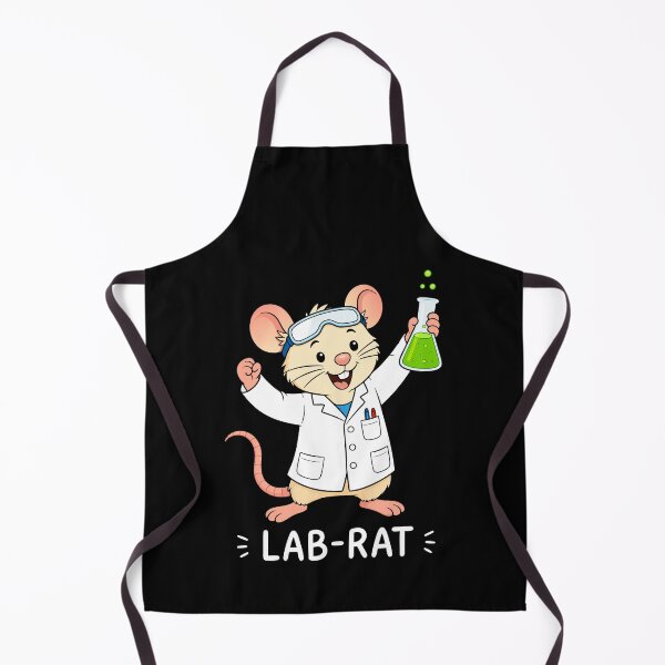 Aperçu de l'œuvre Expérience de chimie avec un rat de laboratoire et un scientifique enthousiaste créée et vendue par teeperfect.