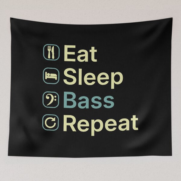 Item preview, Eat Sleep Bass Repeat Funny Bass Player Gift designed and sold by clickbongski.