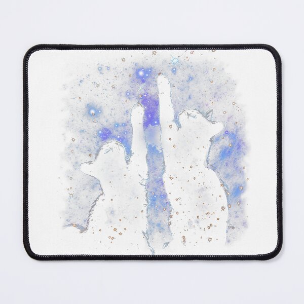 Item preview, Two Cats Reaching for Stars Funny Galaxy Space Cat Night Sky T-Shirt designed and sold by gidget-gadget.