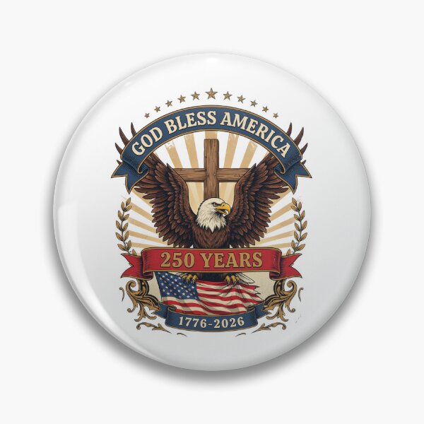 Item preview, God Bless America Eagle Cross 250 Years 1776-2026 Patriotic Semiquincentennial V5 designed and sold by DarylWelsh2024.