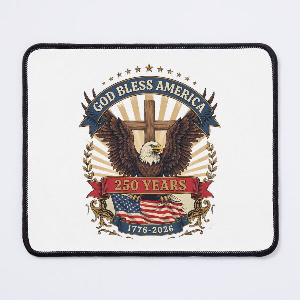 Item preview, God Bless America Eagle Cross 250 Years 1776-2026 Patriotic Semiquincentennial V5 designed and sold by DarylWelsh2024.