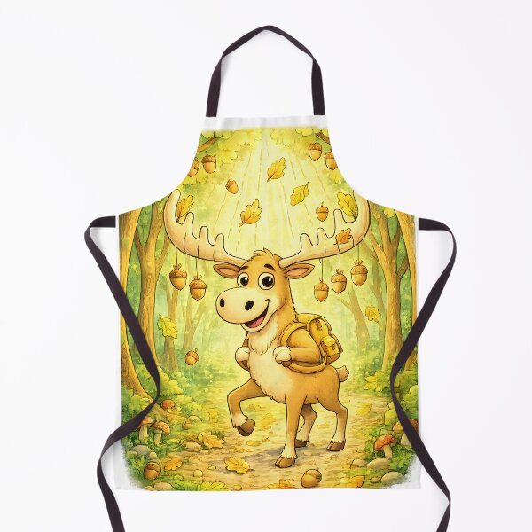 Item preview, Happy Hiking Moose | Autumn Forest Adventure Art designed and sold by Clothes With Smiling Animals Walt Gral.