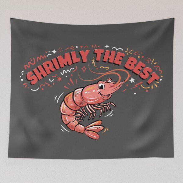 Item preview, Shrimpy The Best - Cute Shrimp Character Illustration designed and sold by YourHue.