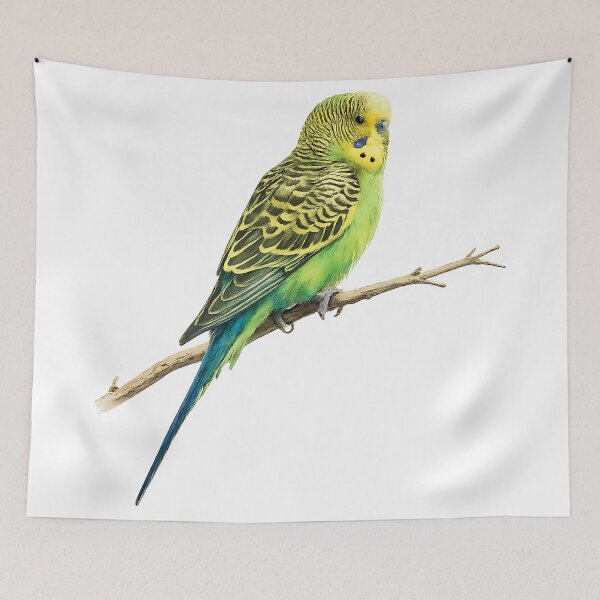 Item preview, Wild Budgerigar Watercolour Painting designed and sold by Jaruart.