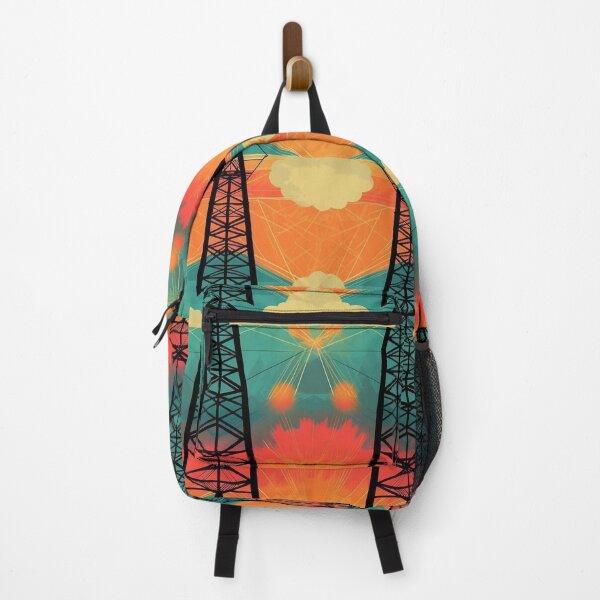 Item preview, Retro Geometric Power Lines and Sunset Pattern designed and sold by pinkal.
