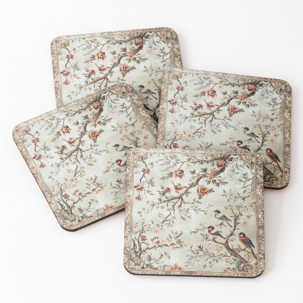Item preview, Chinese Silk Floral 3 Birds Carpet designed and sold by GrinGalore.
