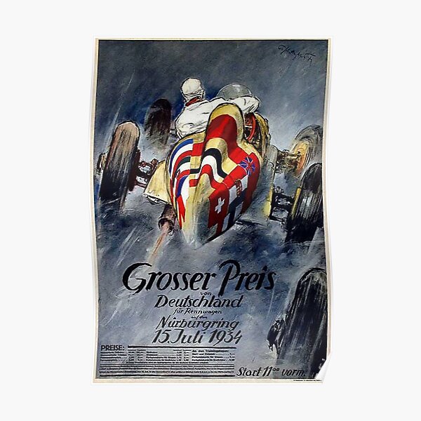 Auto Racing in Germany 1934 Poster