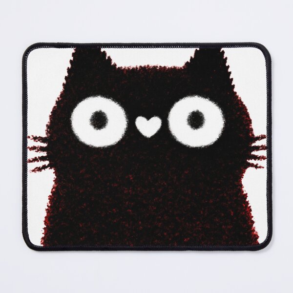 Item preview, Cute Big Eyed Black Cat Kawaii Illustration designed and sold by Hoodybaba.