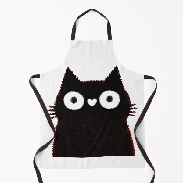 Item preview, Cute Big Eyed Black Cat Kawaii Illustration designed and sold by Hoodybaba.