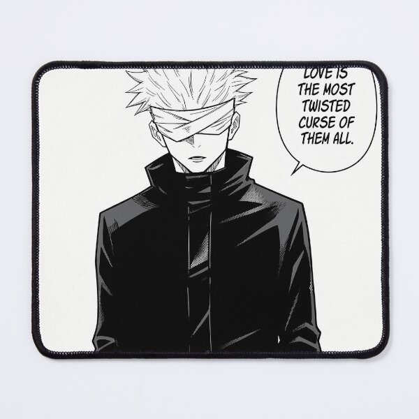 Item preview, Love Is The Most Twisted Curse Anime Manga Quote Blindfolded Sorcerer Art designed and sold by MugenAnime.