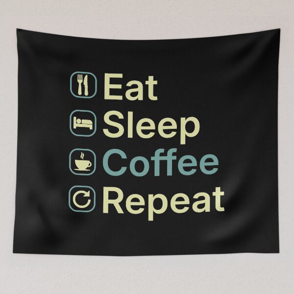 Item preview, Eat Sleep Coffee Repeat Funny Coffee Lover Gift designed and sold by clickbongski.