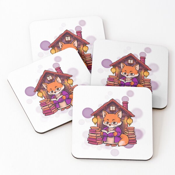 Item preview, Cute Fox Bookshop Cozy Reading designed and sold by iamKRUK.