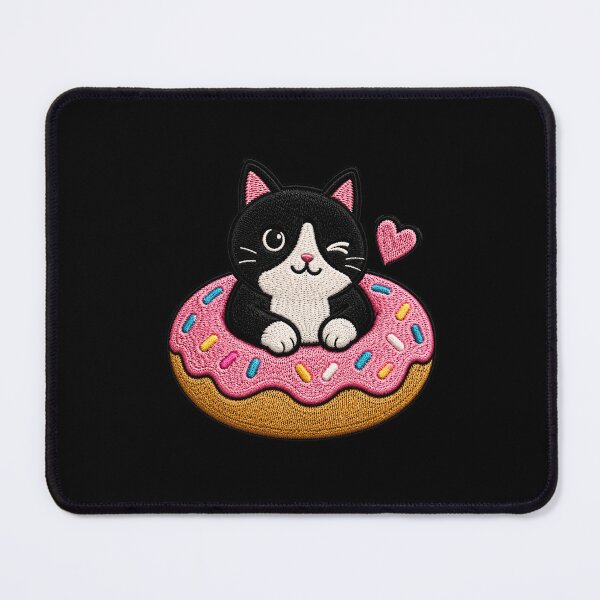 Item preview, Cat Inside Pink Donut Float designed and sold by ColorSplash123.