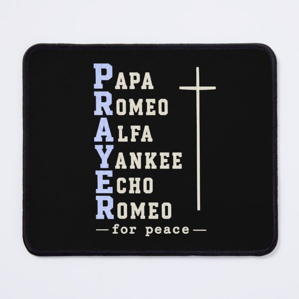 Item preview, Veteran Alphabet Prayer for Peace Christian Cross designed and sold by PixelBlob.