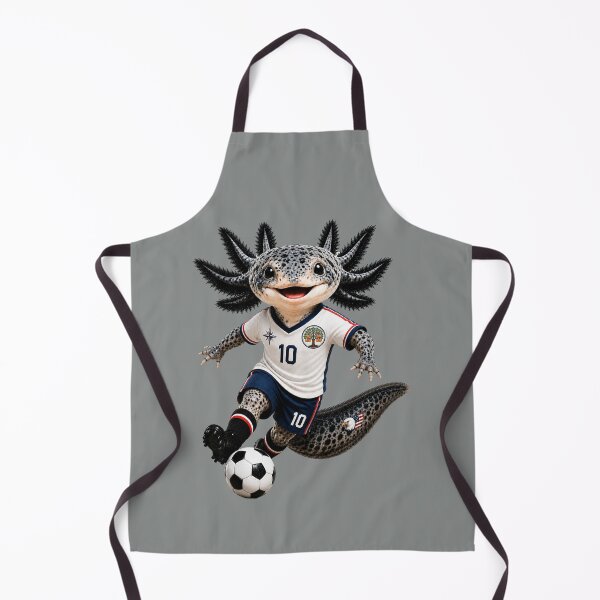 Item preview, Cute Axolotl Soccer Player Mascot – Number 10 Football Fan Cartoon designed and sold by MonsoonInkX.