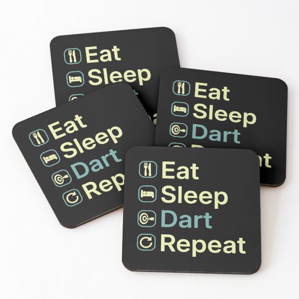 Item preview, Eat Sleep Darts Repeat Funny Dart Player Gift designed and sold by clickbongski.