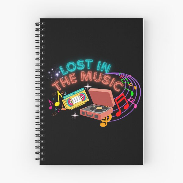 Item preview, Lost In The Music - Retro Neon Cassette and Vinyl Record Player Art designed and sold by Frafri92.