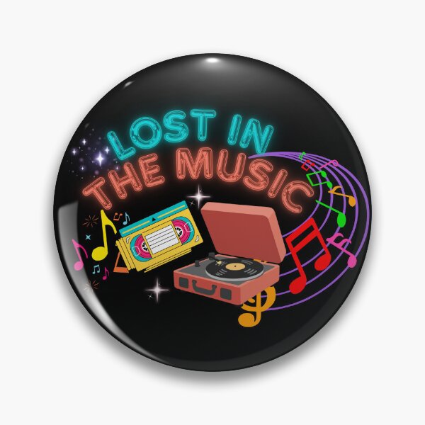 Item preview, Lost In The Music - Retro Neon Cassette and Vinyl Record Player Art designed and sold by Frafri92.