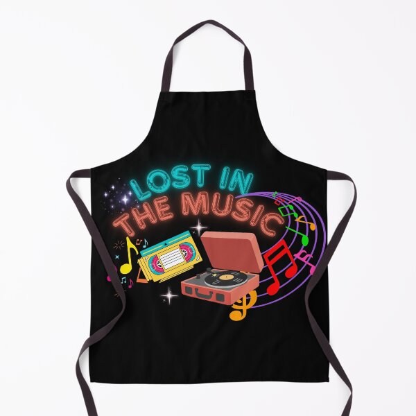 Item preview, Lost In The Music - Retro Neon Cassette and Vinyl Record Player Art designed and sold by Frafri92.