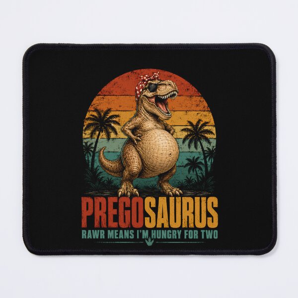 Item preview, Pregosaurus – Funny Pregnant Dinosaur Mom designed and sold by THREE LITTLE BEANS.