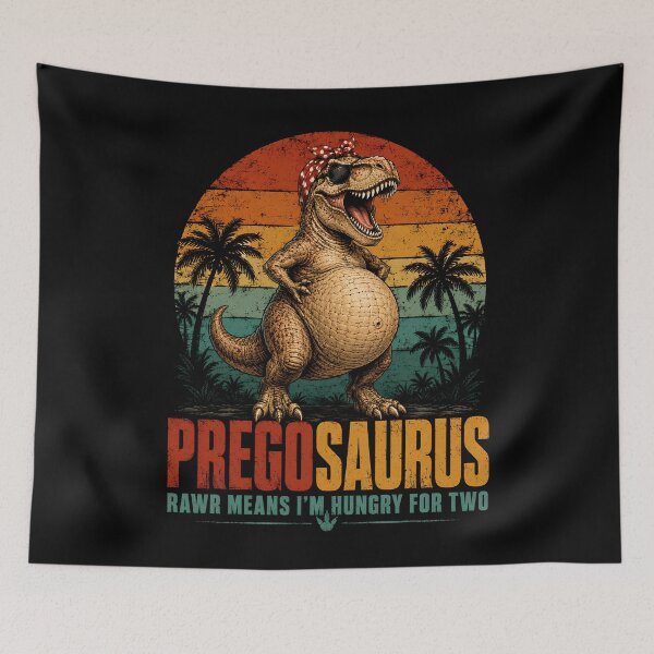 Item preview, Pregosaurus – Funny Pregnant Dinosaur Mom designed and sold by THREE LITTLE BEANS.