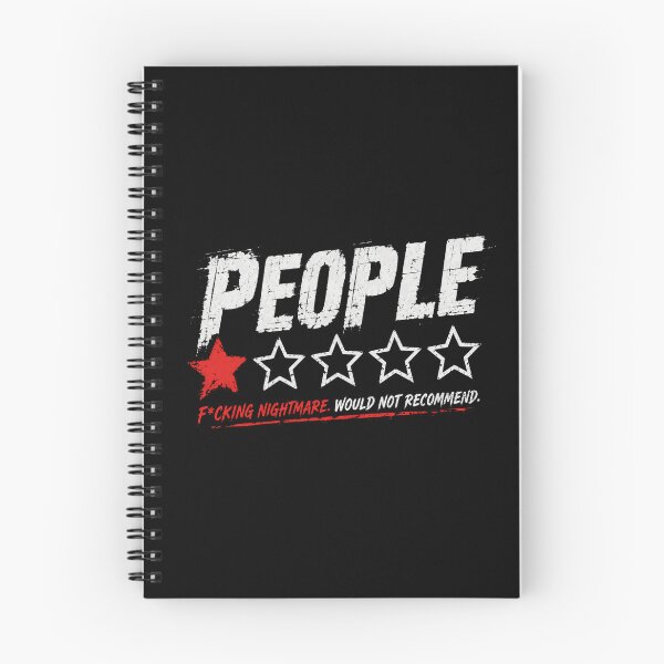 Item preview, People F*cking Nightmare. Would Not Recommend. Misanthrope Introvert Humor designed and sold by SkeletonsDanger.